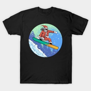 Snowboarding Santa T-Shirt
